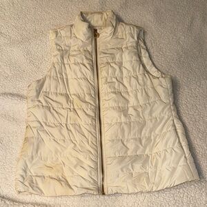 Michael Kors Off-White Quilted Vest